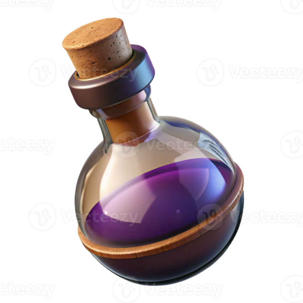 extraordinary traditional Potion Bottle with Cork Isolated Element high quality png
