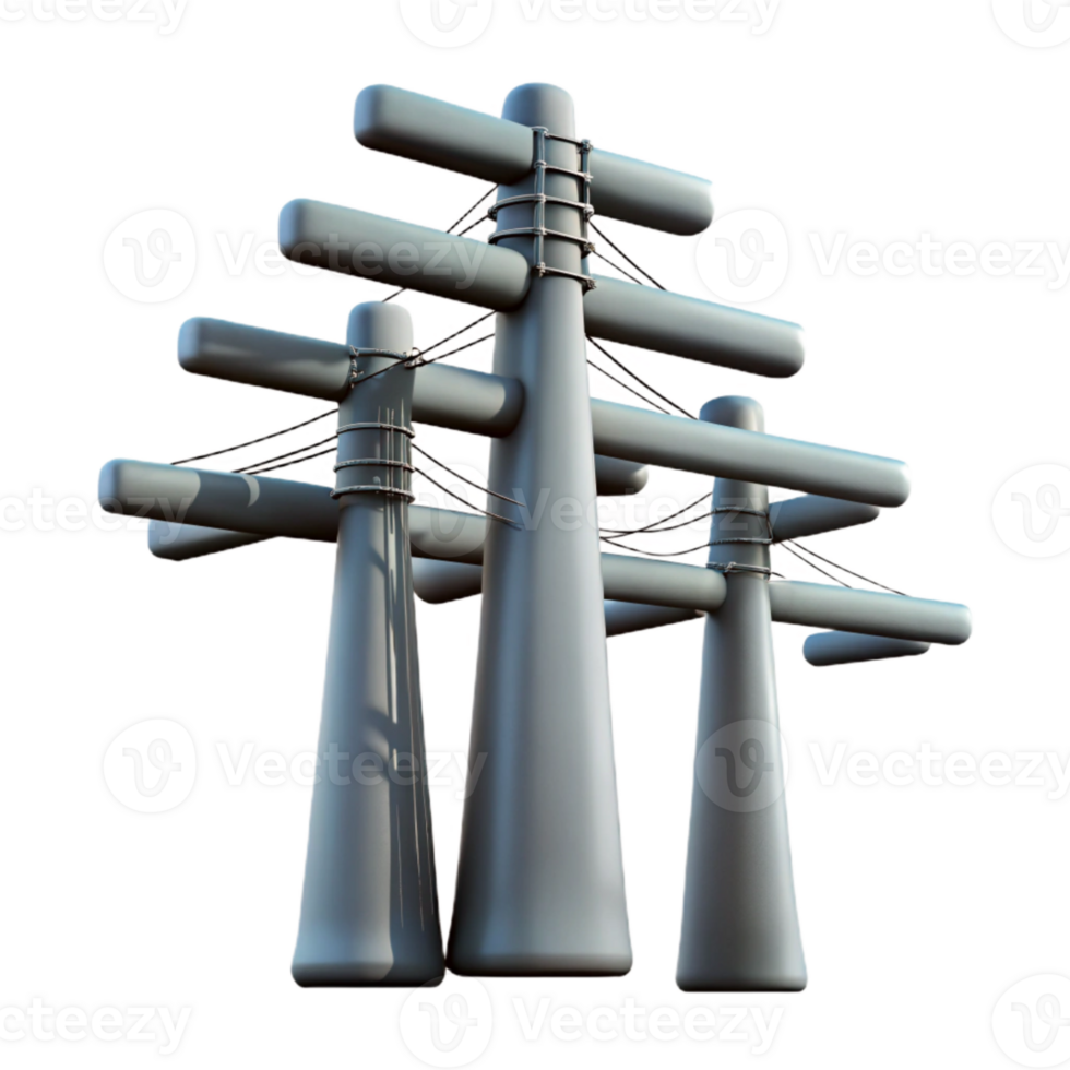 impressive abstract Power Lines Silhouette Clear Sky Cutout png