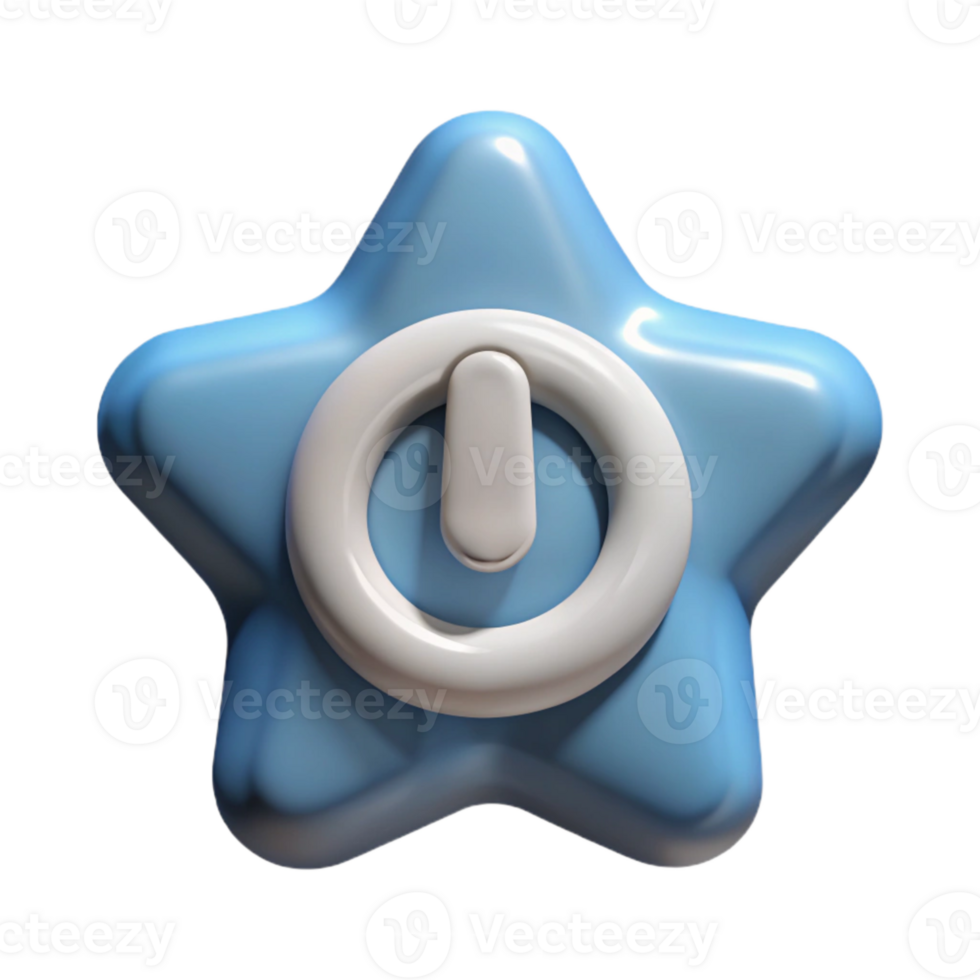 dramatic artistic Power Up Icon Star Shape Isolated high quality png