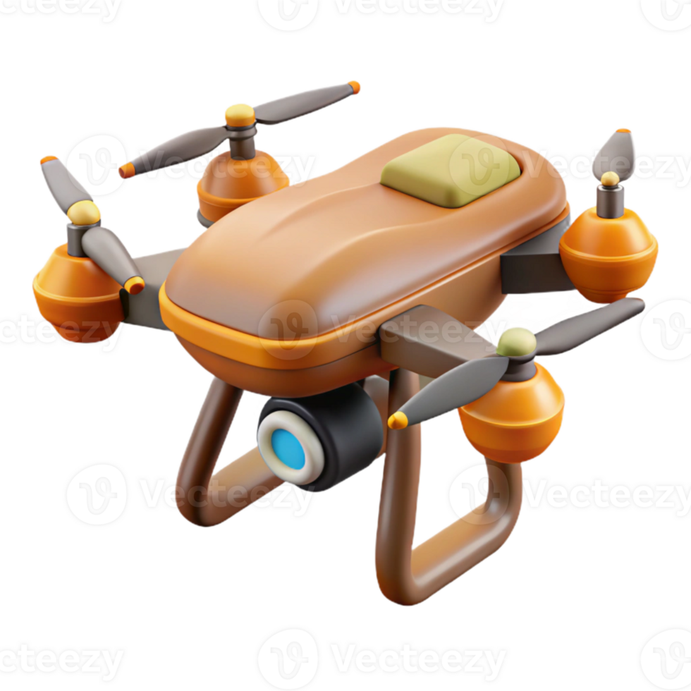 magnificent minimalist Precision Farming Drone Top View Isolated Cutout png