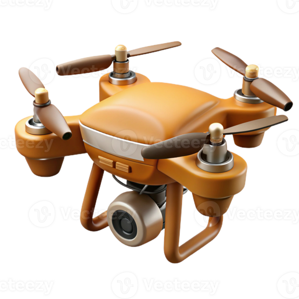 vibrant minimalist Precision Farming Drone Top View Isolated Cutout detailed png
