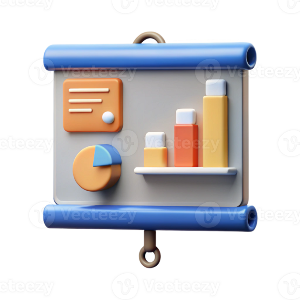 extraordinary classic Presentation Screen with Charts Isolated Element genuine png