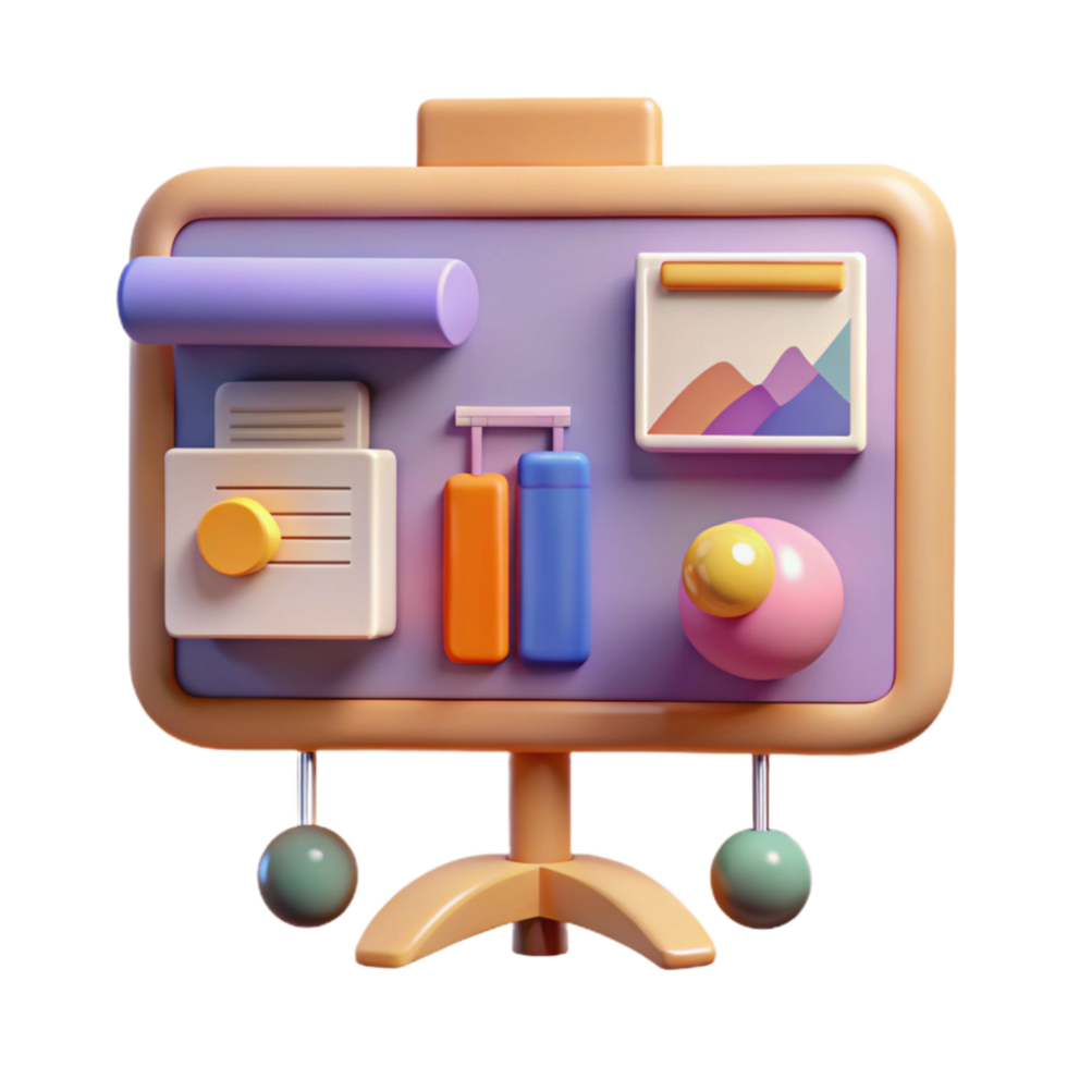 dramatic modern Presentation with Slides and Images Transparent Background authentic png