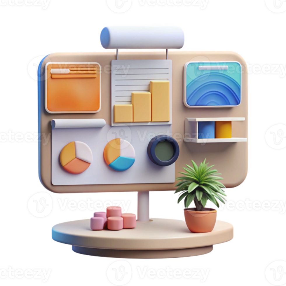 impressive modern Presentation with Slides and Images Transparent Background original png