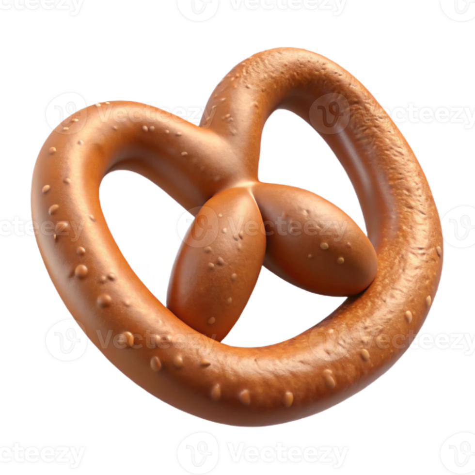 vibrant creative Pretzel Isolated on Transparent Background high resolution png