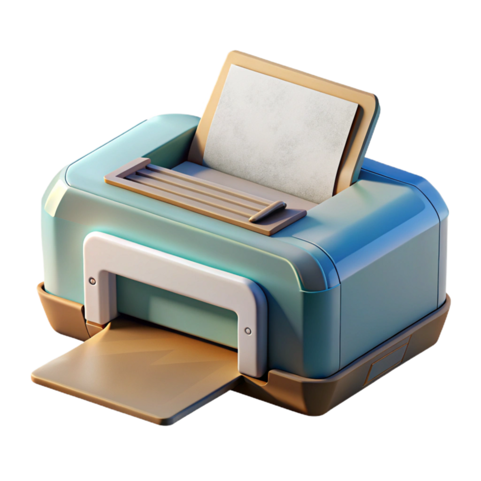 elegant creative Printer Side View Transparent Background professional png