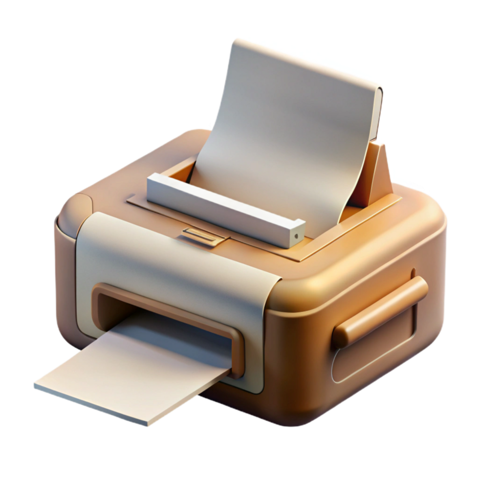 vibrant vintage Printer with Paper Tray Open Transparent professional png