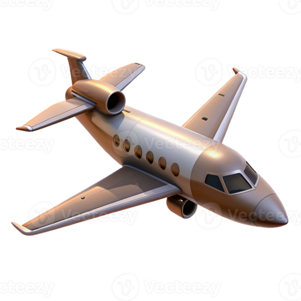 stunning contemporary Private Jet Taking Off Angled View Transparent Background png