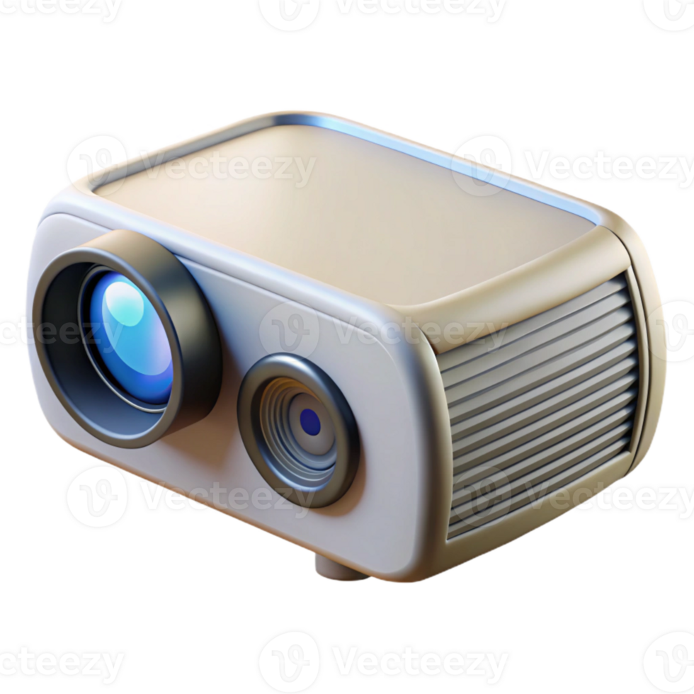 vibrant rustic Projector with Remote Control Side View Transparent Background original png