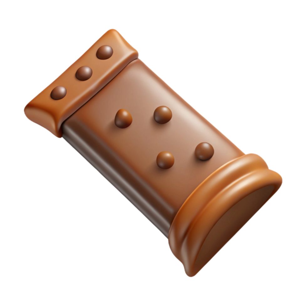 magnificent rustic Protein Bar Chocolate Flavor Isolated Element detailed png