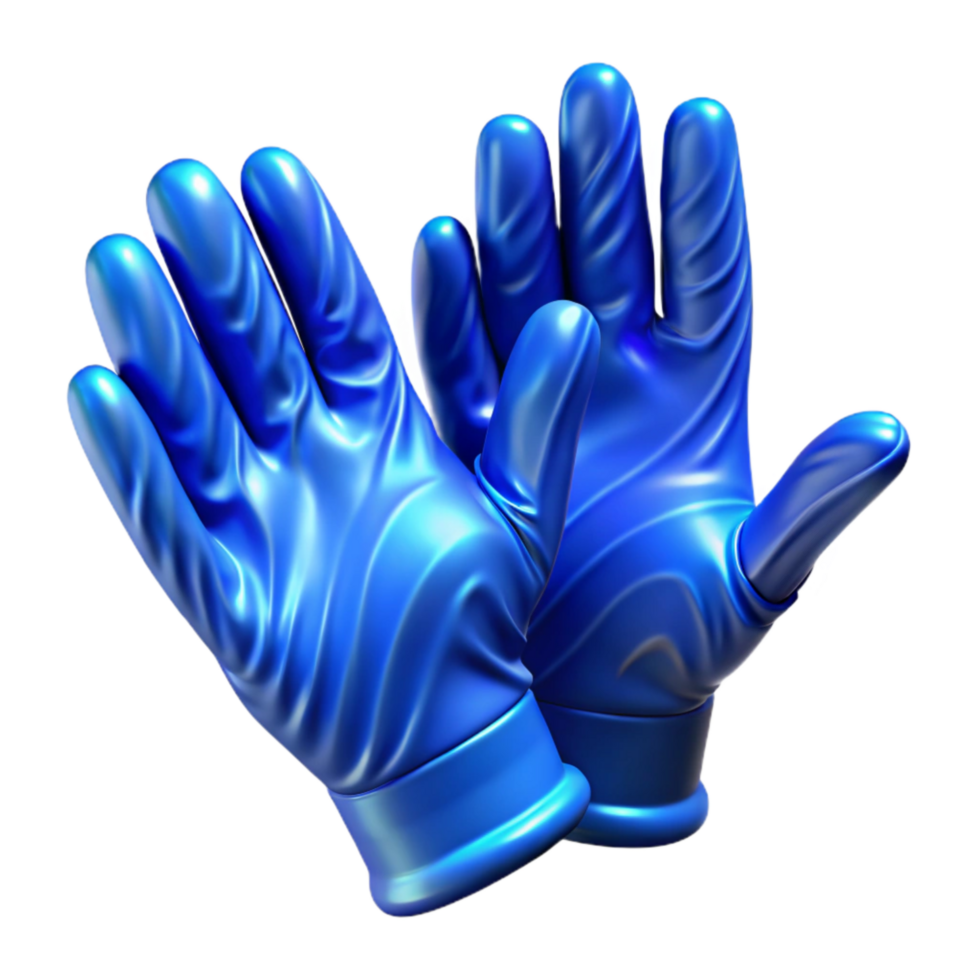 extraordinary classic Protective Gloves Nitrile Blue Isolated authentic png