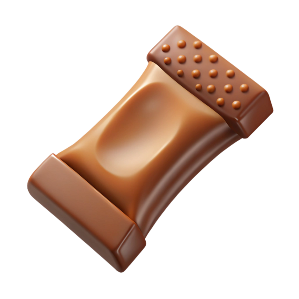 dramatic minimalist Protein Bar Chocolate Flavor Isolated Element detailed png