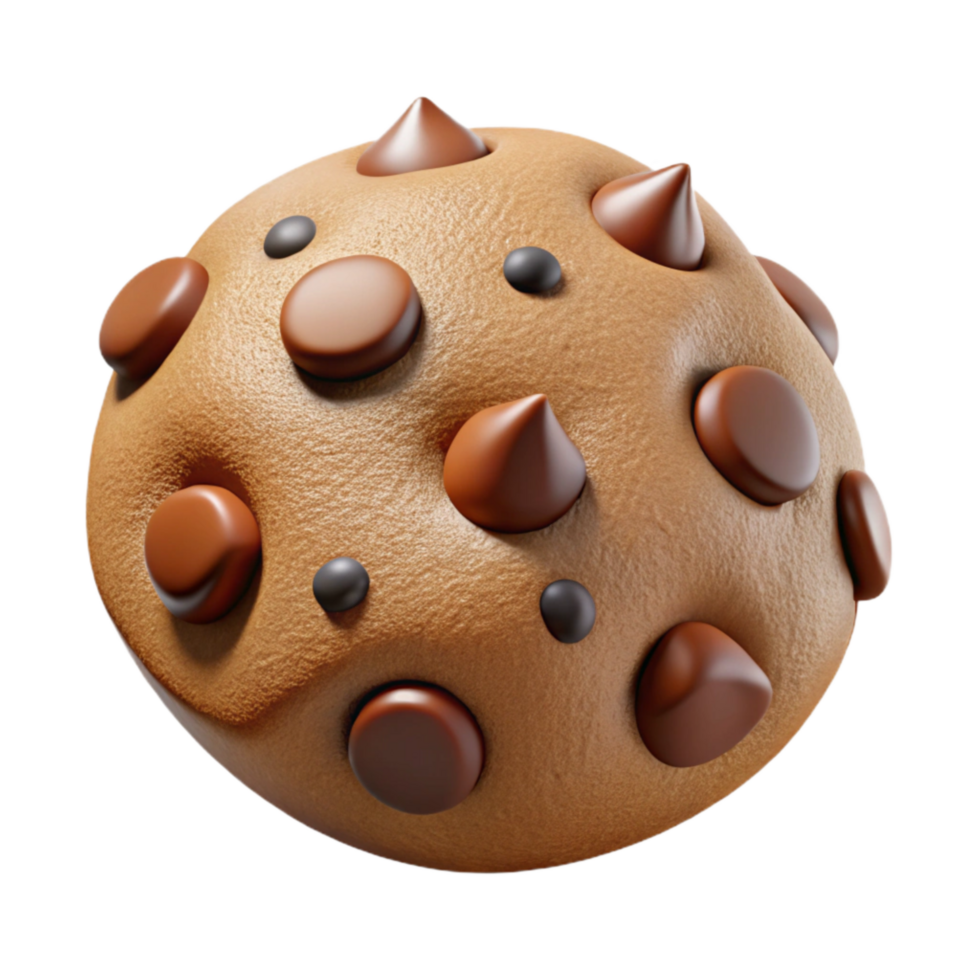 elegant abstract Protein Cookie Chocolate Chip Isolated Element png