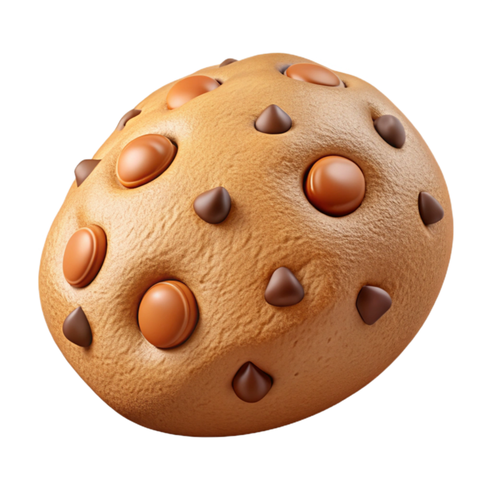 extraordinary abstract Protein Cookie Chocolate Chip Isolated Element premium png