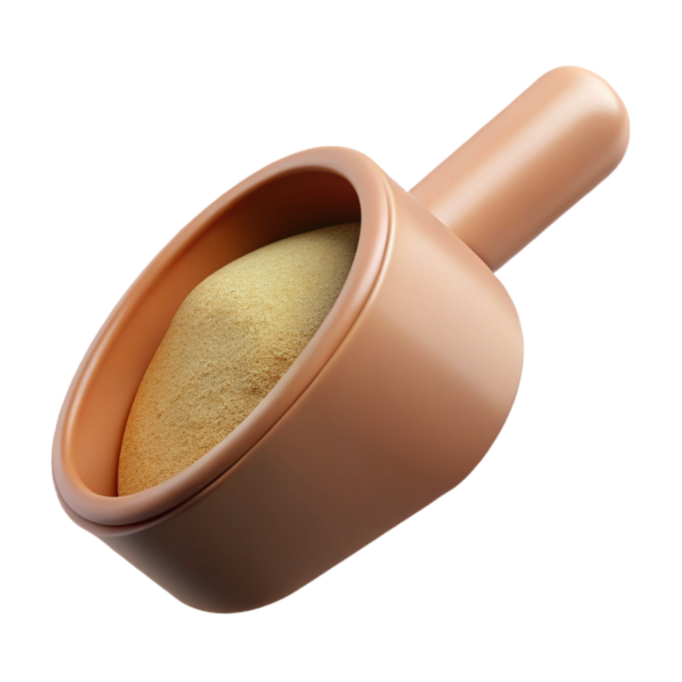 vibrant minimalist Protein Powder Scoop Transparent Background high quality png