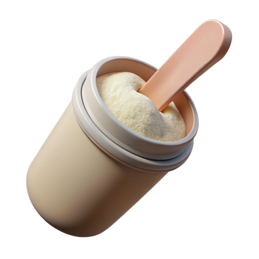 magnificent modern Protein Powder Scoop Vanilla Flavor Transparent Background premium png