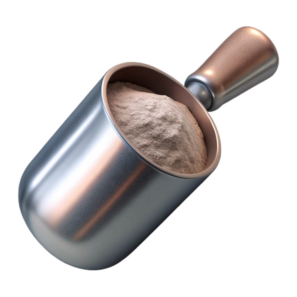 serene artistic Protein Powder Scoop Metal Isolated Element high resolution png