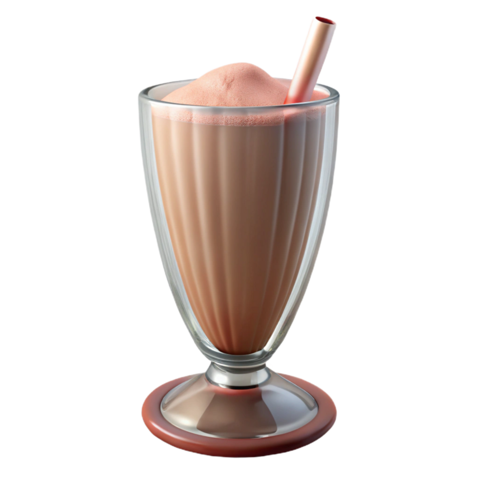 beautiful abstract Protein Shake Glass Front View Cutout authentic png