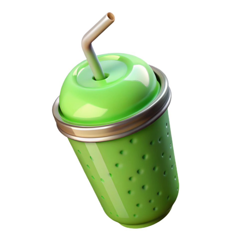 vibrant contemporary Protein Shake Green Transparent Cutout detailed png