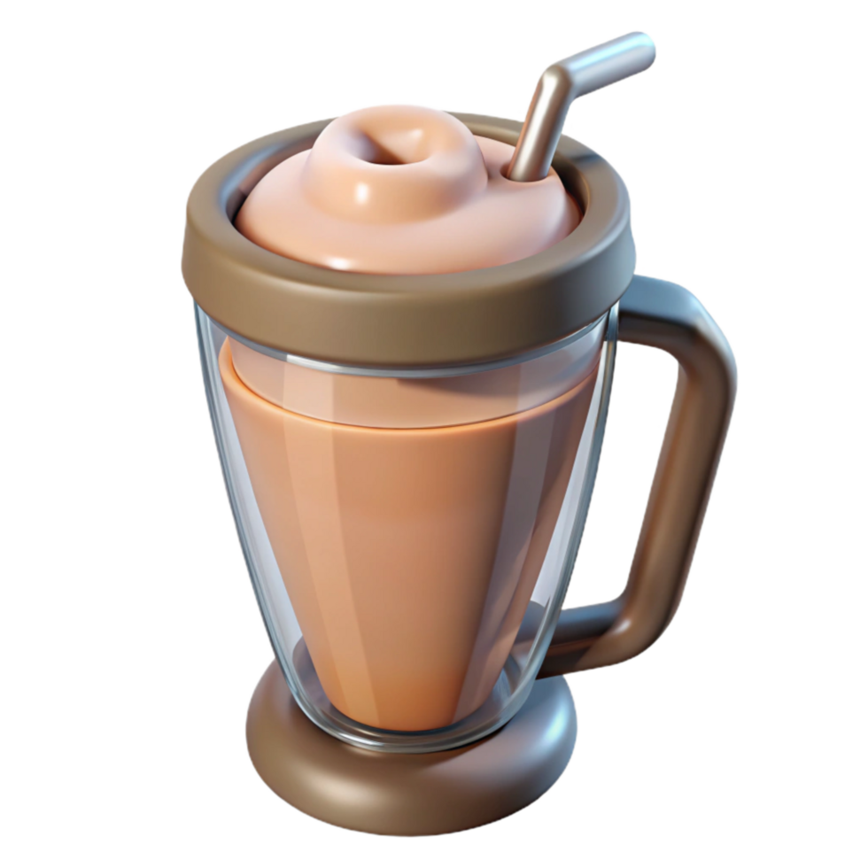 serene artistic Protein Shake in Blender Isolated exclusive png