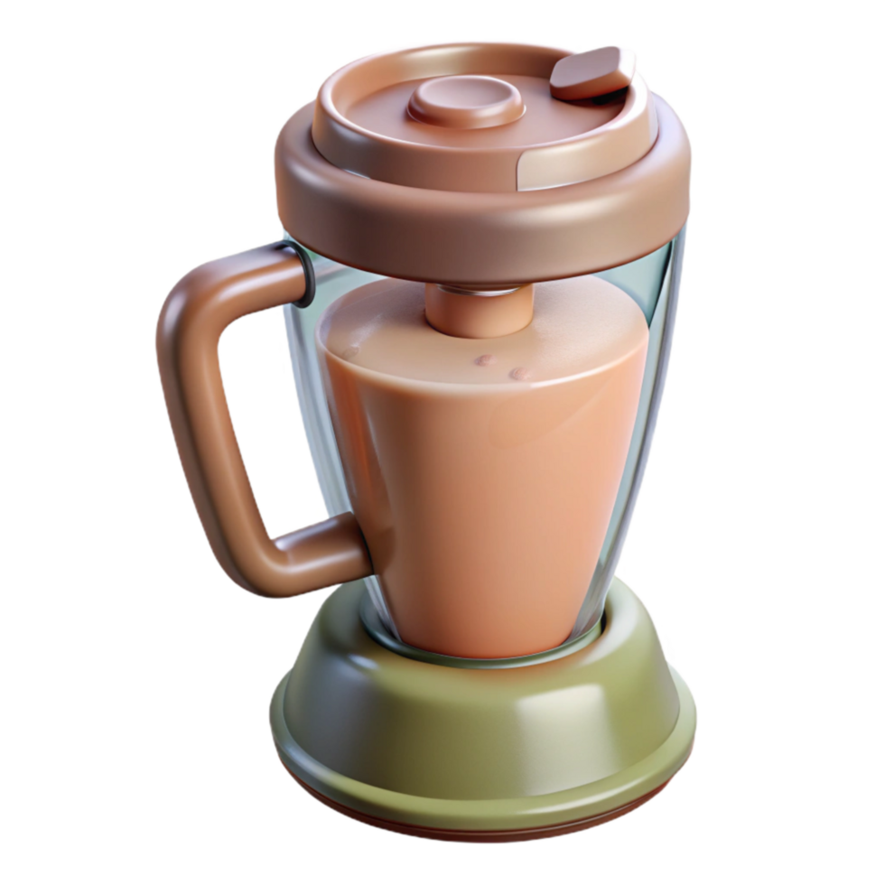 vibrant artistic Protein Shake in Blender Isolated detailed png