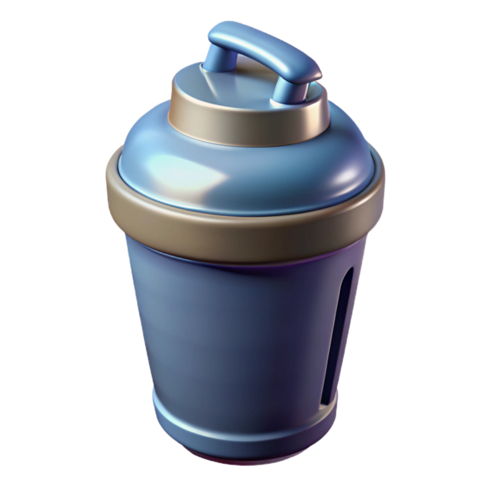 elegant classic Protein Shaker Bottle Side Angle Isolated detailed png