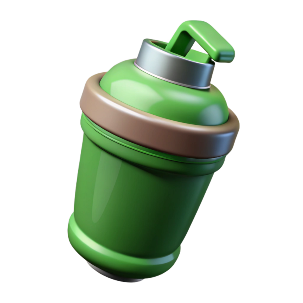 stunning modern Protein Shaker Bottle Green with Transparent Background exclusive png
