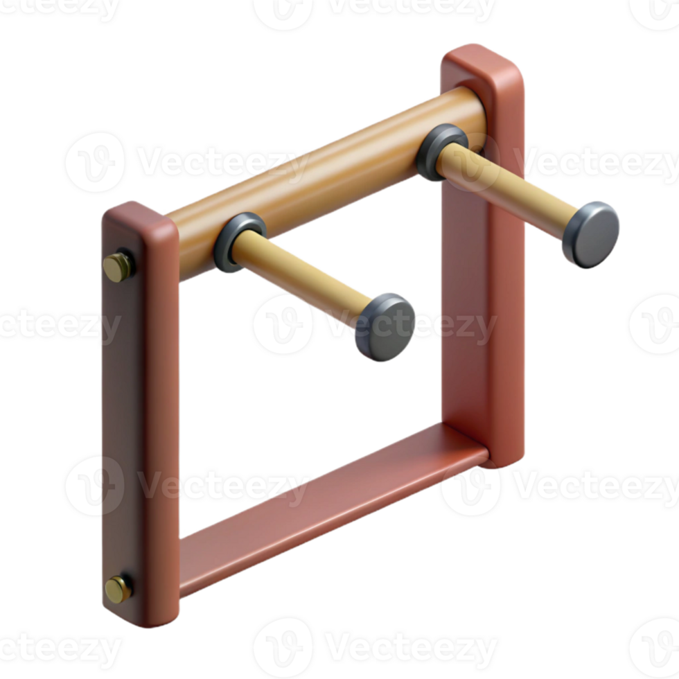 wonderful minimalist Pull Up Bar Mounted to Wall Isolated Transparent Background premium png