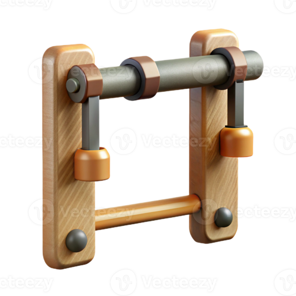 extraordinary contemporary Pull Up Bar Mounted to Wall Isolated Transparent Background high quality png