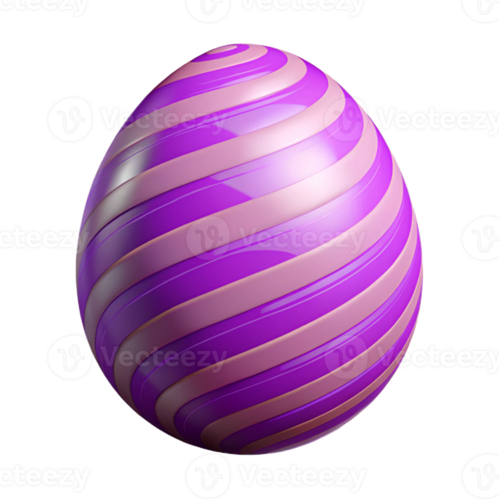 extraordinary vintage Purple Easter Egg with Polka Dots Cutout Transparent Background professional png