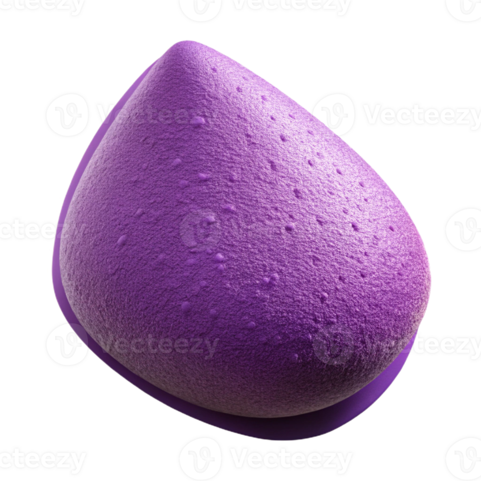 beautiful creative Purple Makeup Sponge Isolated on Transparent Background genuine png