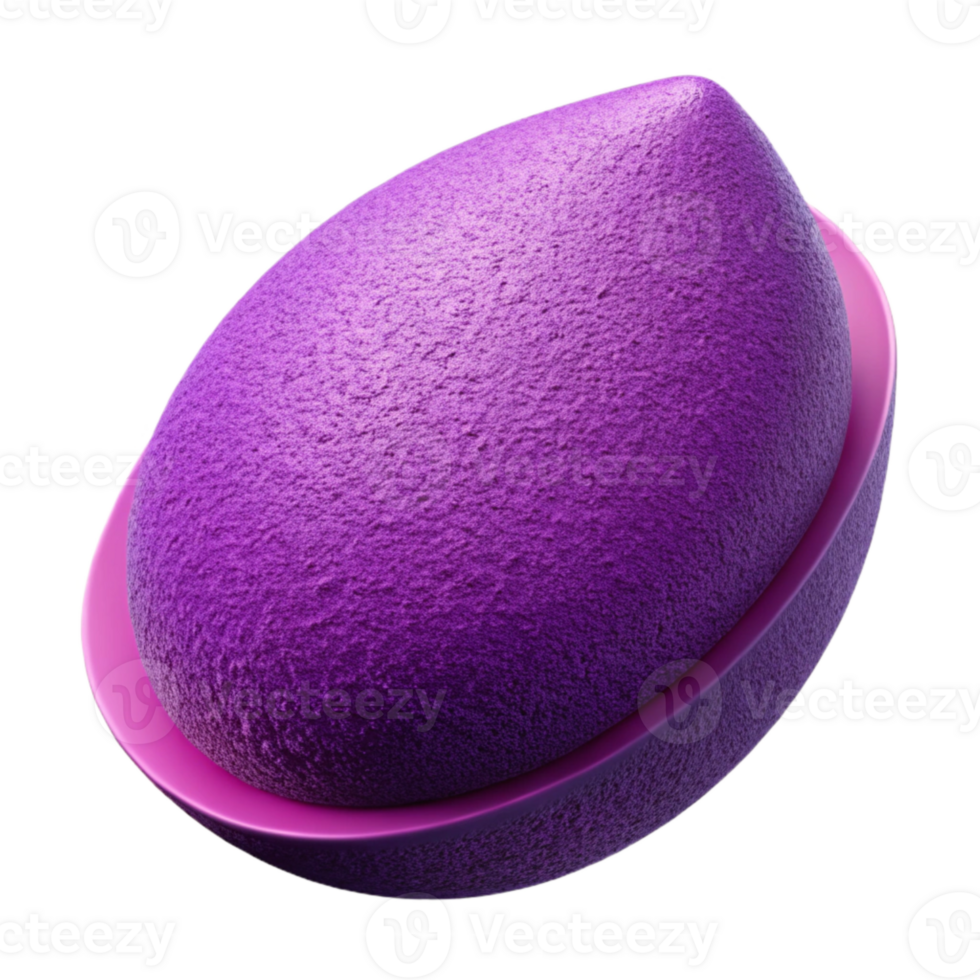 wonderful rustic Purple Makeup Sponge Isolated on Transparent Background high quality png