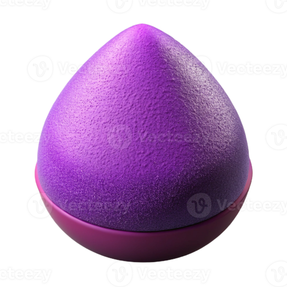 impressive abstract Purple Makeup Sponge Isolated on Transparent Background authentic png