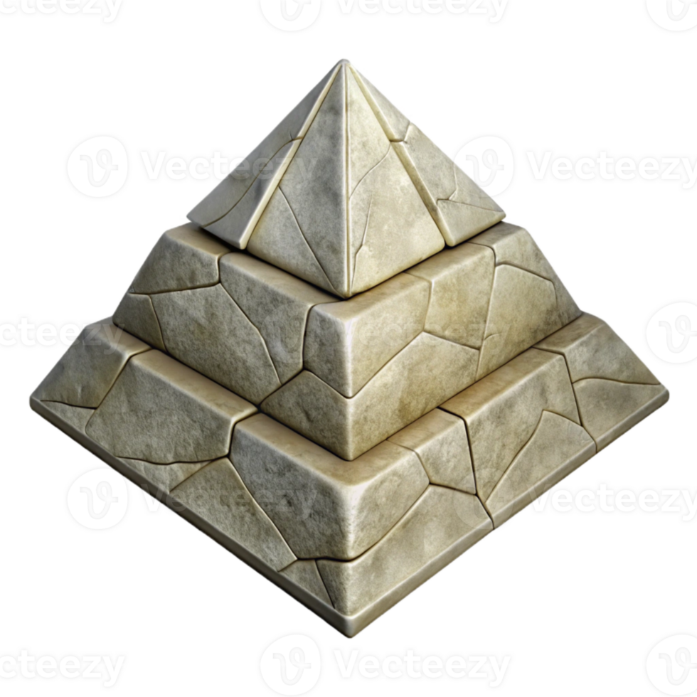 magnificent vintage Pyramid Stone Blocks Cutout Element high quality png