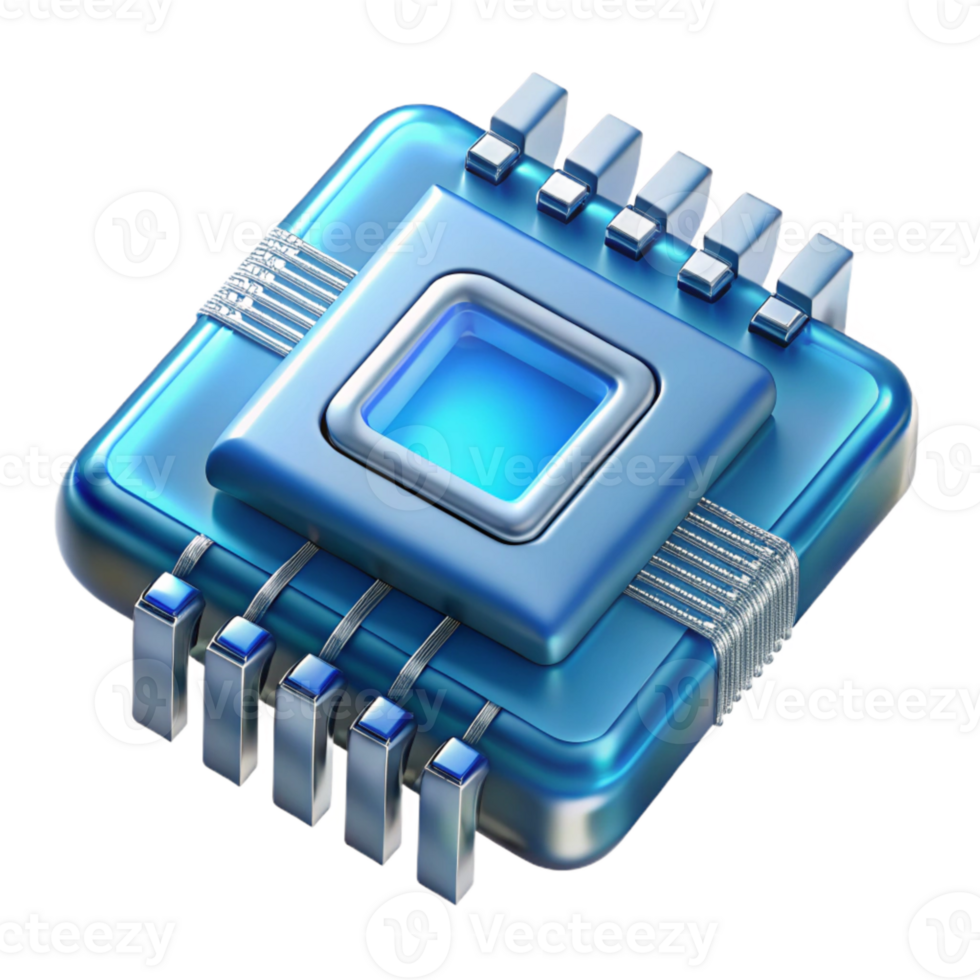 elegant traditional Quantum Computer Processor Close Up Transparent authentic png