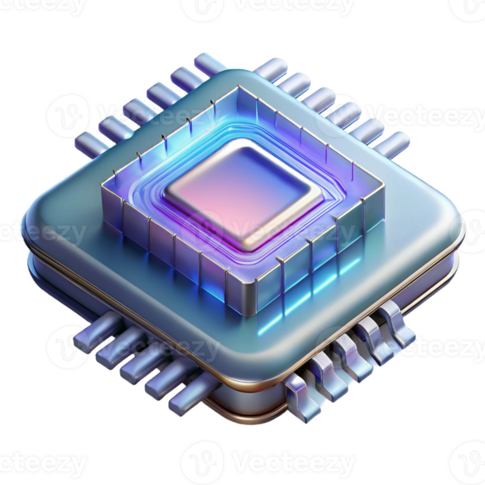 serene classic Quantum Computer Processor Close Up Transparent premium png