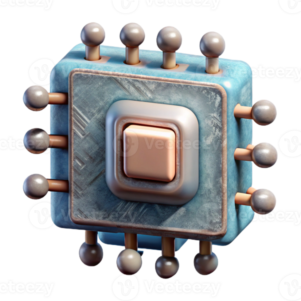 serene traditional Quantum Computing Processor Array Isolated Cutout genuine png