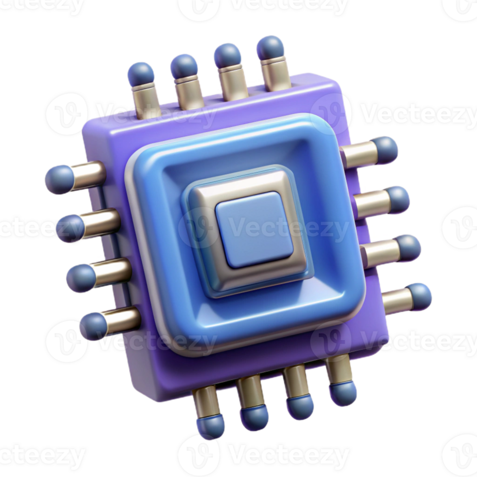 elegant modern Quantum Computing Processor Array Isolated Cutout authentic png