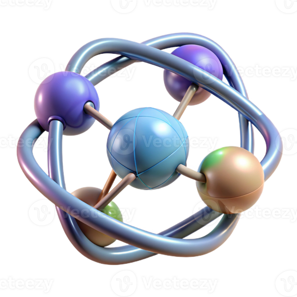 dramatic creative Quantum Entanglement Diagram Isolated Transparent Background high quality png