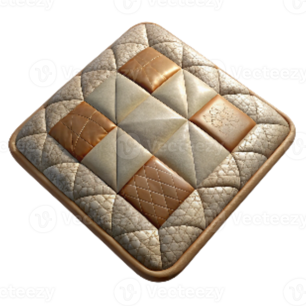 vibrant artistic Quilted Placemat with Geometric Pattern Cutout premium png