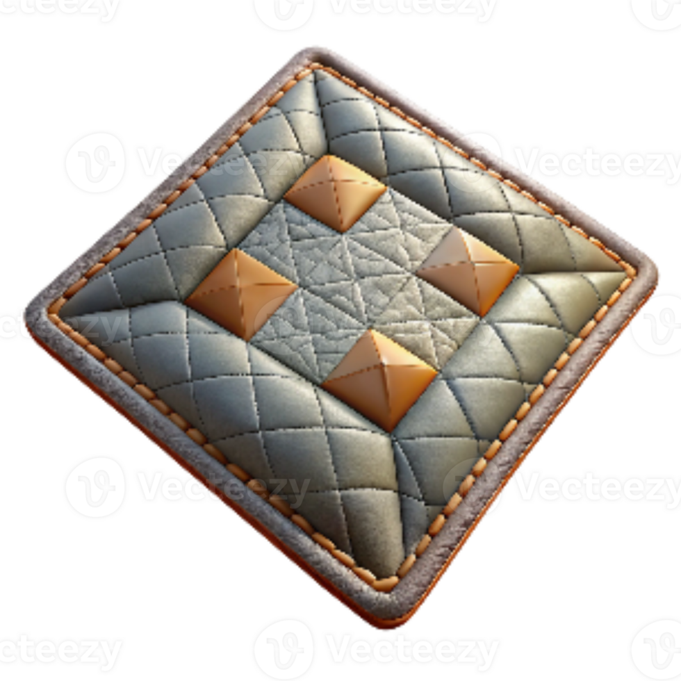serene contemporary Quilted Placemat with Geometric Pattern Cutout detailed png