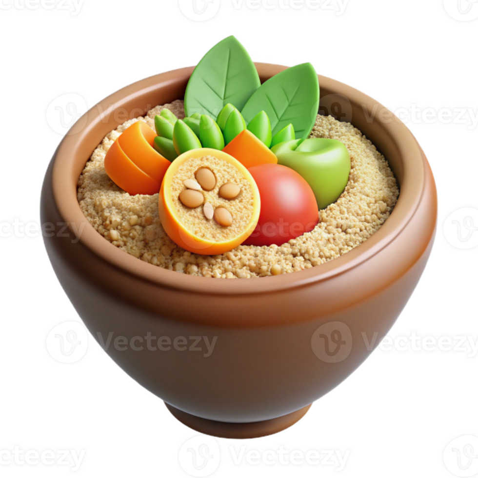 vibrant rustic Quinoa Bowl with Vegetables Cutout high resolution png