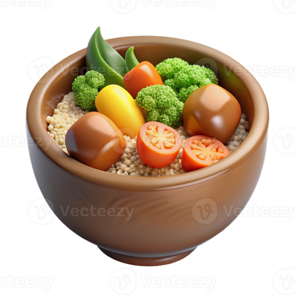 stunning contemporary Quinoa Bowl with Vegetables Cutout professional png