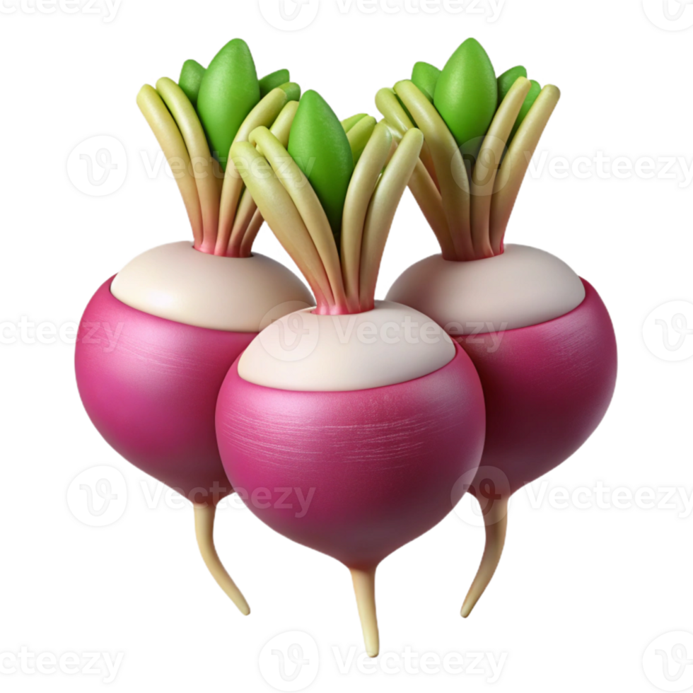 wonderful modern Radish Bunch Isolated on a Transparent Background professional png