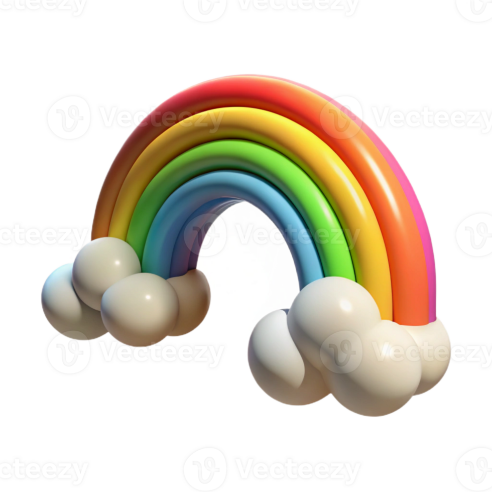 serene abstract Rainbow Arc in Cloudy Sky Transparent Background high quality png
