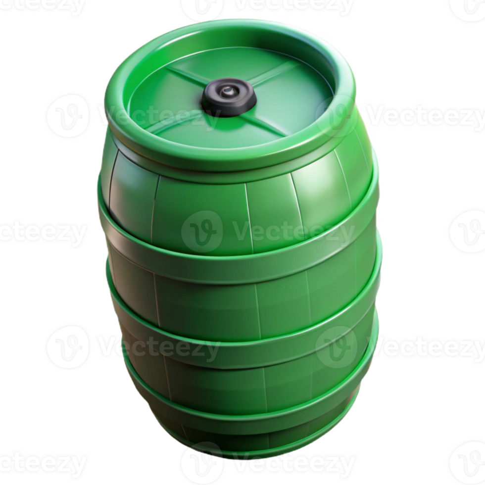extraordinary abstract Rain Barrel Top View Green Plastic Isolated high resolution png