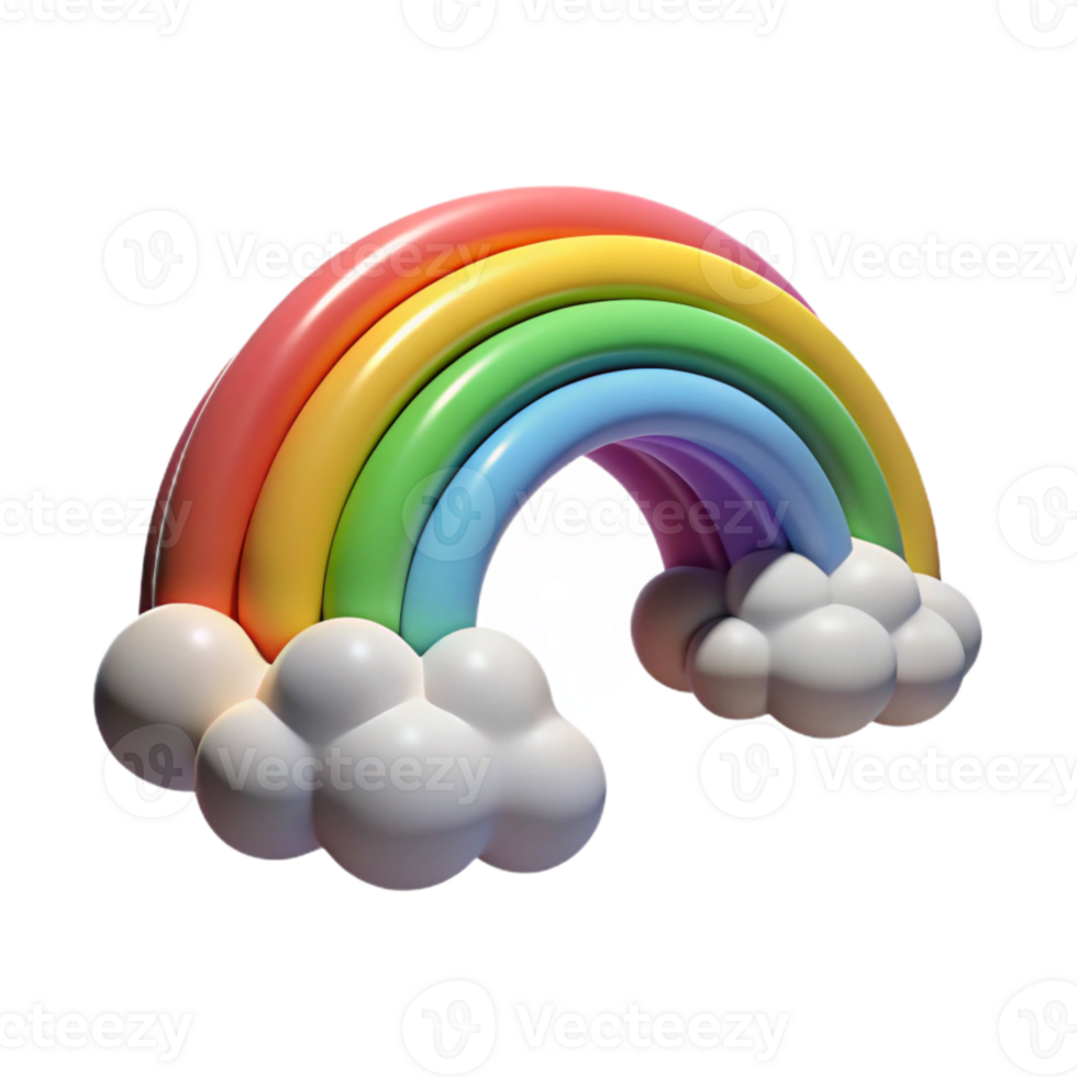 beautiful traditional Rainbow Arc in Cloudy Sky Transparent Background detailed png