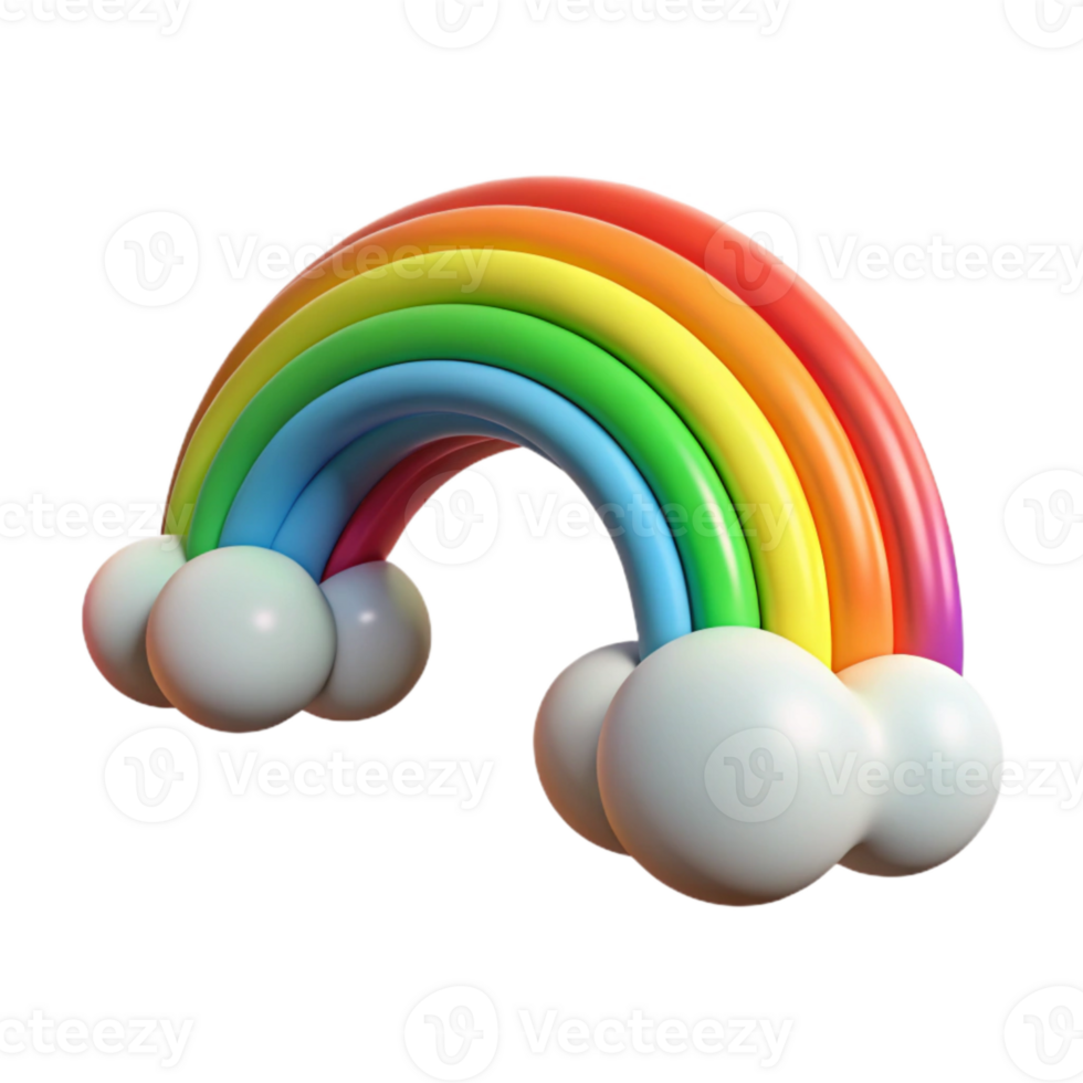 vibrant classic Rainbow Arcing Across Sky Transparent Background Cutout detailed png