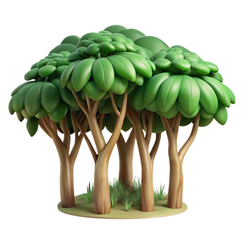 beautiful traditional Rainforest Canopy Lush Green Transparent Background exclusive png