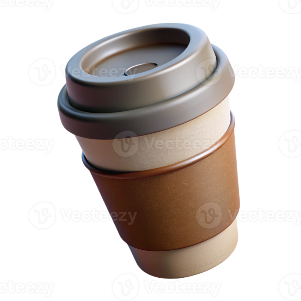 magnificent contemporary Realistic Coffee Cup Side View Isolated high quality png
